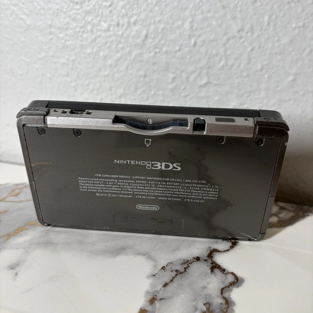Nintendo 3DS Cosmo Black CTR-001 USA Fully Tested Working w/ Stylus Charger